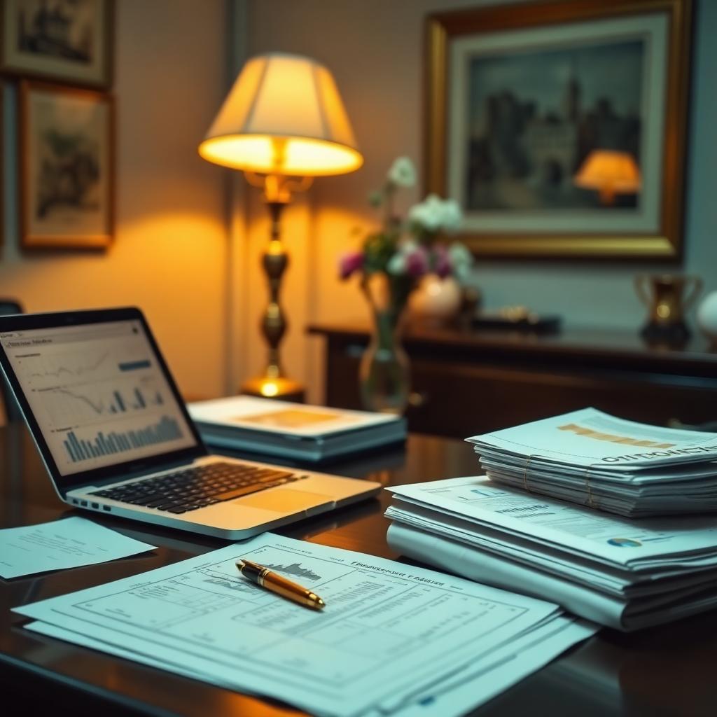Tracy's Tax preparer at her desk